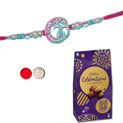 "StoneRakhi- SR-9180 A(Single Rakhi),Cadbury Celebrations 203 gms - Click here to View more details about this Product